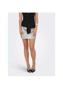Only , Paillettenrock »ONLSIMONE SHORT SEQUINS SKIRT JRS« , Silver Detail:Silver sequins , L (40) , L (40) , Minirock von Only