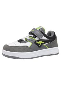 Kangaroos , Sneaker »K-CP BOUNDER EV« , steel grey/neon green , 33 , 33 , Modischer Sneaker von Kangaroos mit Klettverschluss und Schnürung