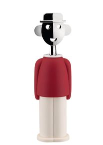 Alessandro M. Tire-bouchon rouge et blanc Alessi