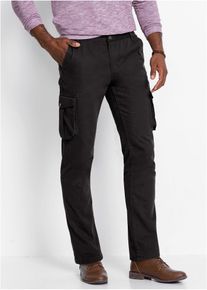 Pantaloni cargo con taglio comfort regular fit straight, Nero, Taglia 58, bonprix