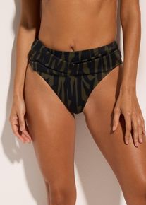 Slip per bikini sgambato a vita alta, Nero, Taglia 54, bonprix