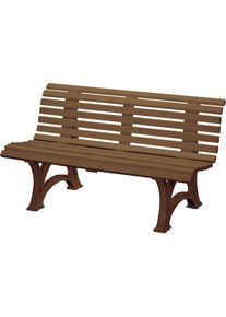 BLOME, Gartenbank, Gartenbank Helgoland Kunststoff 3-Sitzer schokobraun