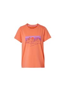 Tchibo - Póló nyomott mintával - nő - méret L 44/46 - narancssárga/mintás