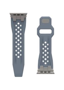 UAG Urban Armor Gear Monarch Strap Apple Watch Ultra/42/44/45/46mm cloud (194158114136) (Edelstahl, FKM Fluorelastomer), Uhrenarmband, Blau