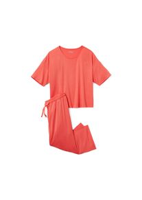 Tchibo - Pyjama in 3/4-Länge - Damen - Gr. L - orange