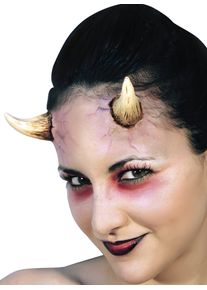 Bone-colored Devil Horns Application to Glue On