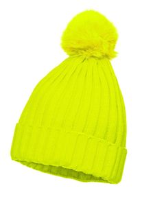 maskworld Bonnet caniche jaune fluo