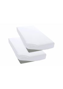 my home Spannbettlaken »PHYSALIS« Baumwolle in weiß, Größe 70x140 18