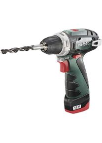 Metabo PowerMaxx BS Basic 600984000 Akku-Bohrschrauber 12V 2.0Ah Li-Ion 2x Akku Ladegerät grün schwarz
