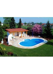 Trend Pool Easy Change Tahiti Starter-Set Stahlwand-Pool 800x400x150cm oval Sandfilteranlage