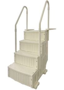aokur OKU Einstelltreppe Einstellleiter Pool-Treppe Kunststoff-Stufen 4-stufig Beckenwandhöhe max. 120cm