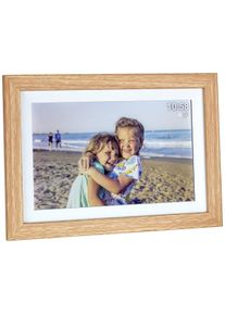 TFA Dostmann FRAMEO 10,1" digitaler WiFi-Bilderrahmen 1280x800 Pixel 32GB braun weiß