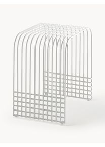 POLSPOTTEN Taburete de metal artesanal Drop Blanco Metal An 42 x Al 44 cm