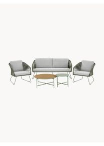 House Nordic Set lounge para exterior Novella, 5 pzas. Verde An 163 x Al 73 cm