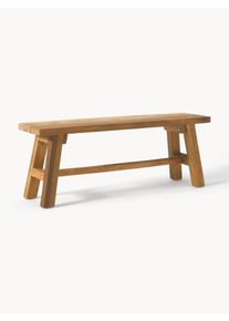 Teak Wood Bench Lawas Brown Wood, Solid wood B 120 x D 30 cm | Westwing Collection