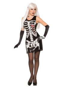 Bristol Mini robe trompette squelette pour femme