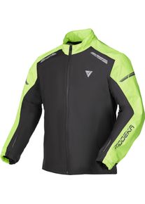 Modeka Hydroflex, veste de pluie , couleur: Noir/Jaune Néon , taille: XL