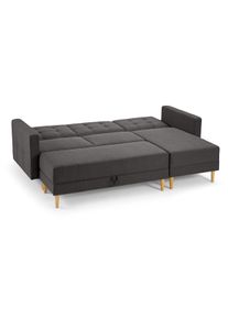 Tchibo - Sofa narożna sprężynowa ze skrzynią - kolor: beżowy/szary