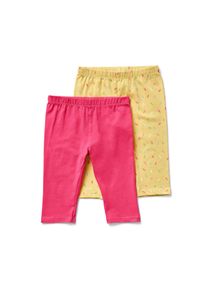 Tchibo - Legginsy dziecięce o długości ¾ - dla pań - rozmiar 122/128 - kolor: żółty/różowy