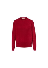 Tchibo - Sweter z dzianiny z wzorem warkoczowym - dla pań - rozmiar XL 48/50 - kolor: czerwony