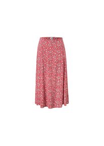 Tchibo - Wzorzysta sp&oacute;dnica midi - dla pań - rozmiar 48 - kolor: biały/czerwony/w kwiatki