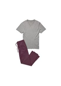 Tchibo - Piżama - dla panów - rozmiar XXL 60/62 - kolor: brązowy/czerwony