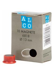 Alco, Magnet, Magnet 13 x 7 mm (&Oslash; x H) 13mm 0,1kg rot 10 St./Pack. (10 x)