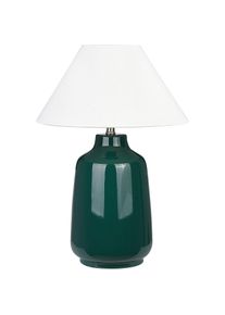 Beliani, Tischlampe, Tischlampe Keramik Gr&uuml;n 57 cm CARETA