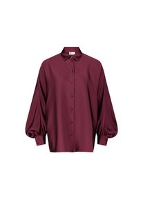 Vera Mont, Damen, Satinbluse &raquo;Satin-Bluse mit Kragen&laquo;, Deep Dahlia, 34, Deep Dahlia, Passform: Oversized