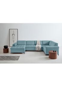 OTTO products , Wohnlandschaft »Grazzo, aktuelle Steppung im Sitz, viel Platz, U-Form, Breite 332cm«, hochwertige Stoffe aus recyceltem Material,...