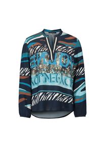 Betty Barclay , Longbluse »Longbluse mit Stehkragen« , Dark Blue/Mint , 46 , 46 , Passform: Figurumspielend
