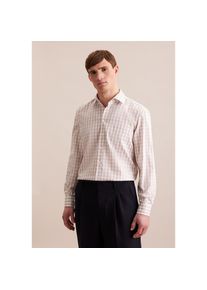 Seidensticker, Herren, Businesshemd &raquo;Comfort&laquo; Comfort 1/1 Kentkragen Karo, sand, normale &Auml;rmell&auml;ngen, XXL45 -normale &Auml;rmell&auml;ngen, sand, Passform: 