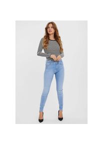 V&eacute;ro Moda Vero Moda, Damen, Skinny-fit-Jeans &raquo;VMLUX MR SLIM JEANS RI371&laquo;, light blue denim, L&auml;nge 30, M (38) -L&auml;nge 30, light blue denim, Skinny-fit-Jeans mit 