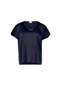 Vera Mont, Damen, Satinbluse &raquo;Satin-Bluse mit V-Ausschnitt&laquo;, Night Sky, 40, Night Sky, Passform: Oversized