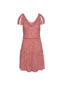 Beach Time Beachtime, Damen, Druckkleid mit modischen Volants, lockere Passform, Sommerleid, Strandkleid, rot-wei&szlig;-bedruckt, N-Gr, 38 -N-Gr, rot-wei&szlig;-bedruckt, 