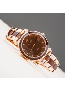 Holzkern; Wood Watch Sunglister (Brown mother-of-pearl/Rose gold), Women, Natural wood