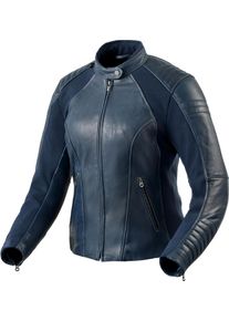Revit Coral, leren jas vrouwen , kleur: blauw , maat: 34