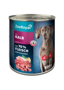 ZooRoyal Hunde-Nassfutter mit Kalb 6x800g