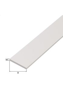 Alberts, Profil + Stange, Flachstange Kunststoff weiss 25x2 mm, 1 m