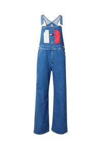 Tommy Jeans Dames Tuinbroek jeans 'CLASSIC' blauw denim / watermeloen rood / wit XS