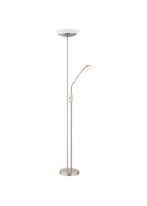 Globo, Pendelleuchte, Deckenfluter Metall Nickel Matt, 1xled