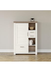 Set One By Musterring Highboard &raquo;York&laquo; Typ 25 und 26 in braun, Gr&ouml;&szlig;e B/H/T: 105 cm x 143 cm x 42 cm