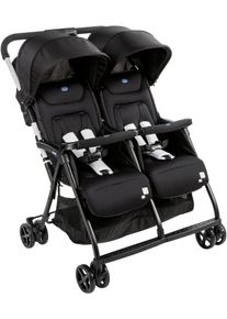 Chicco Zwillingsbuggy »OHlalà Twin, Black Night« 15 kg Zwillingskinderwagen in schwarz