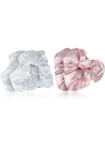 brushworks Satin Scrunchies Pink & White elastici per capelli