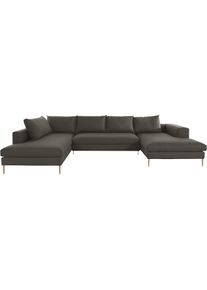 OTTO products , Wohnlandschaft »Finnja, viel Platz, wahlweise Bettfunktion und Bettkasten, U-Form« , grün