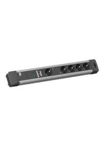 Bachmann Stopcontactstrip met Master contactdoos CONNECTUS 5x DE-socket type F (CEE 7/3) - DE-stekker type F (CEE 7/7) Zwart 2m - 330.106