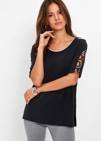Shirt - zwart - maat 36/38 (S) - bonprix