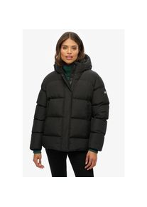 Superdry, Damen, Steppjacke &raquo;HOODED 5 BAFFLE SPORTS PUFFER&laquo; mit Kapuze, Black, XS, Black, Moderne Pufferjacke von Superdry