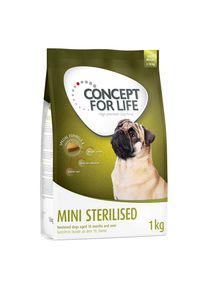 1kg Mini Sterilised Concept for Life - Croquettes pour chien