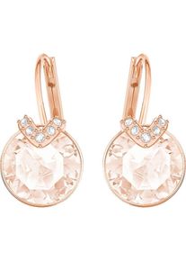 Swarovski Dames Oorbellen rose-goud / wit One Size